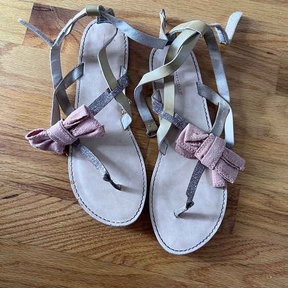Zara girl summer sandals with bows. European Size 37 - Picture 6 of 16